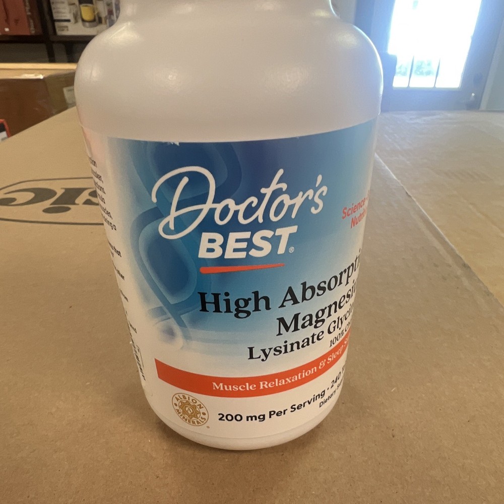 Doctor’s Best High Absorption MAGNESIUM 100% Chelated 200 MG 240 Tablets