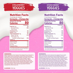 Probiotic Yoggies Multi Pack, 21Oz (Strawberry Yoggies 15X0.7 Oz +Mixed Berry Yo