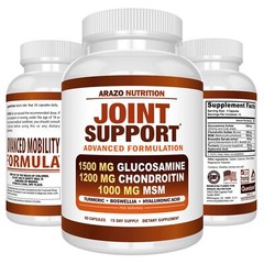 Arazo Nutrition Glucosamine Chondroitin Turmeric Msm Boswellia – Joint Suppor…