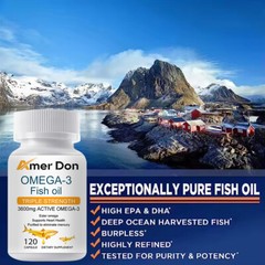 Fish Oil 3600 mg with EPA & DHA – Triple Strength Omega 3 2800mg Supplement