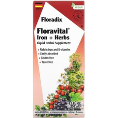 2 X Floradix, Floravital� Iron + Herbs, 8.5 fl oz (250 ml)