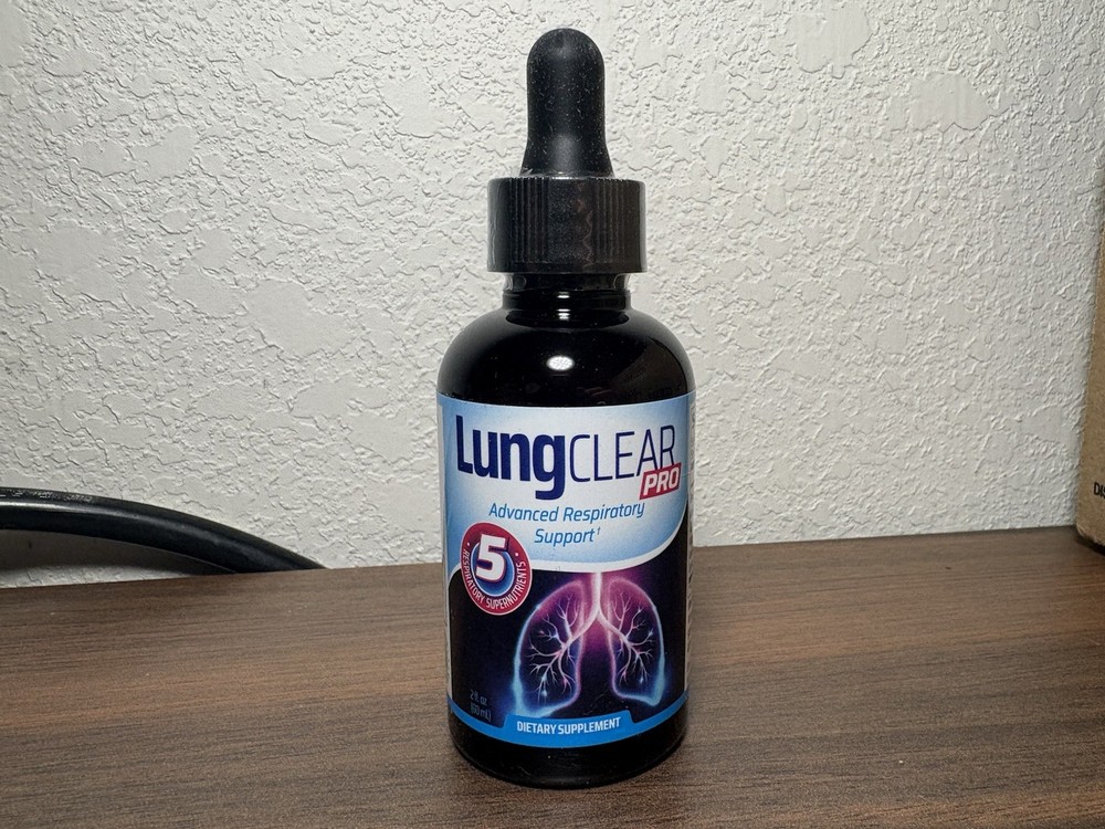 Lung Clear Pro Advanced Respiratory Support Drops 2 fl oz NEW SEALED Bottle