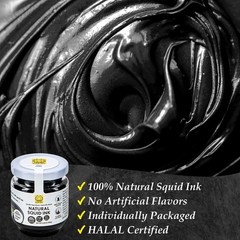 6.4OZ / 180g Black Hut Squid Ink for Cooking, Squid Ink Pasta, Black Food Col…