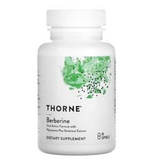 Thorne Berberine 1000mg Serving 500mg Per Capsule Blood Sugar Support 60Capsules