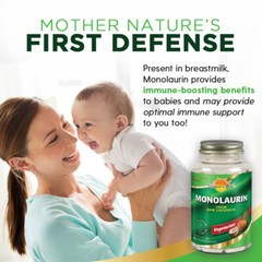 Nature’s Life Monolaurin Capsules, 990 mg | Vegetarian | 180 ct
