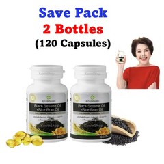 2x Supap Osod Black Sesame Oil + Rice Bran Oil Suphab Osot 60 Capsules
