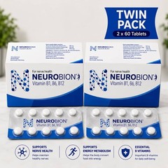 Neurobion B1 B6 B12 Nerve Support Tablets (60 x 2) Helps in Numbness & Tingling