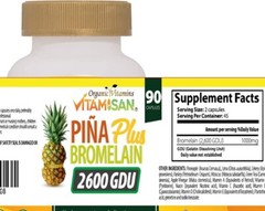 2 Piña Slim bromelain capsules Naturals support weigth loss peso immune support