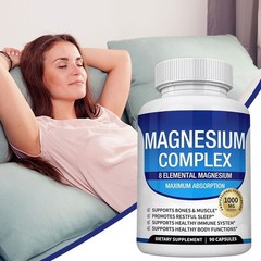 Enhanced Magnesium Glycinate Complex 1000mg – 90 Capsules 8 elements magnesium