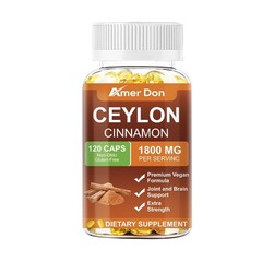 120 Ceylon Cinnamon Capsules 1800mg | Heart Health , Blood Sugar Support Non-GMO