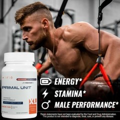 Primal Unit XL, Support Energy, Stamina & Vitality Support – 12 Bottles