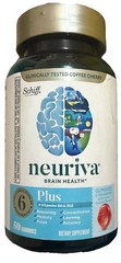 NEURIVA Plus Brain Supplement for Memory 50 Gummies Strawberry FREE FAST SHIP