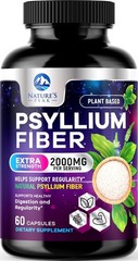 Psyllium Fiber Supplement 2000mg, Non-GMO, Natural Soluble Fiber Daily Digestion
