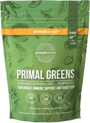 Primal Harvest Greens Powder Veggie Fruit and Vegetable Blend 30 Scoops
