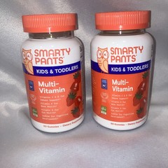 SmartyPants Kids & Toddlers Children’s Multivitamin Gummies, Strawberry, 60 Ct