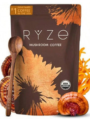 RYZE Mushroom Coffee USDA Organic with 6 Adaptogenic Mushrooms New look