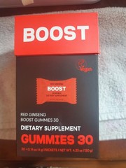 Boost Red Ginseng Gummies, 30ct Box, Brand New, Expires 7/2027