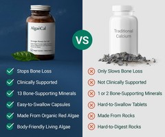 ALGAECAL Plant Based Calcium Supplement D3 Bone Strength 90 Veggie Capsules