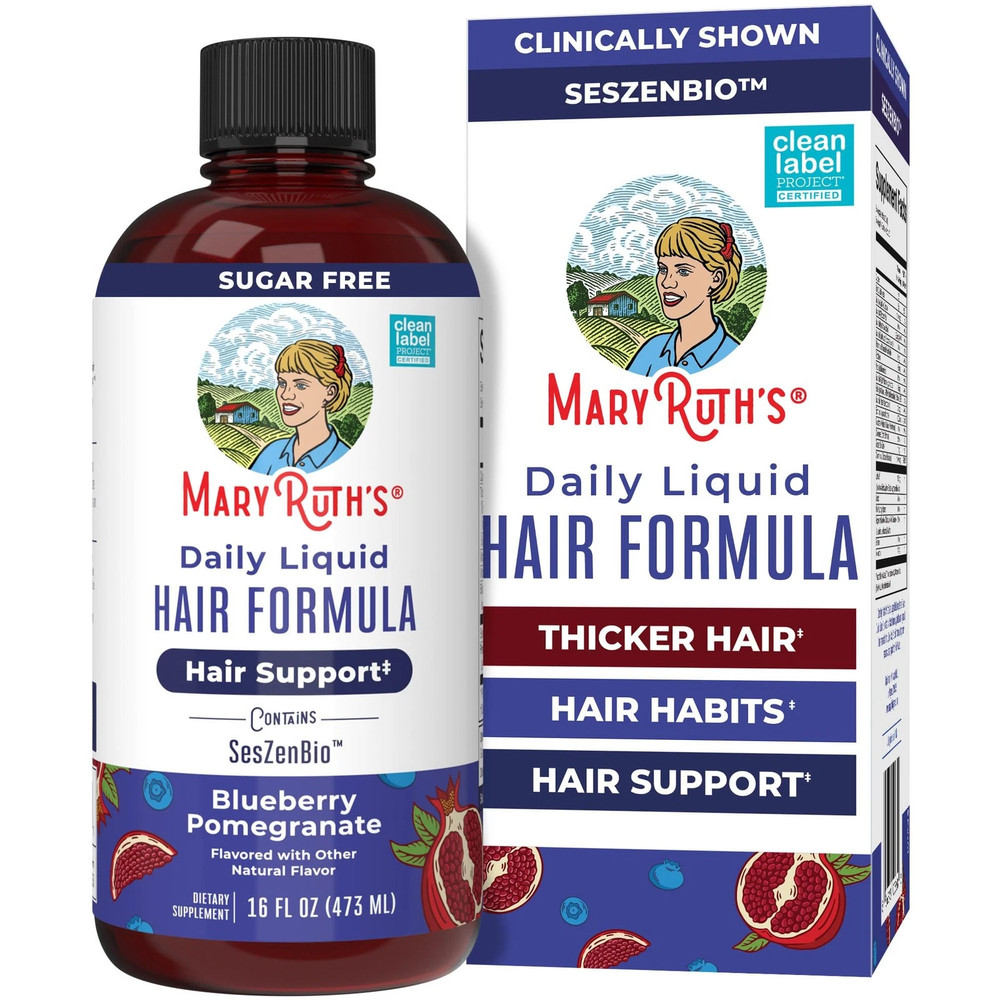 MARYRUTH’S Daily Liquid Hair Formula With 500 mg SesZenBio TM + 2,500 mcgBio