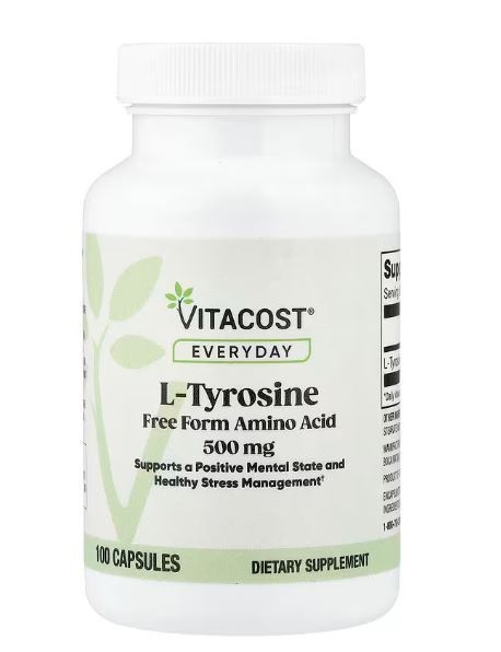 Vitacost, Everyday, L-Tyrosine, 500 mg, 100 Capsules 11/2027