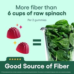 Physician’s Choice Fiber Gummies for Digestive Health & Regularity – Raspberry –