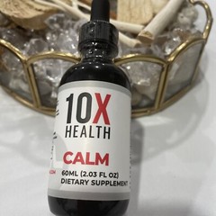 10X Health Calm – L-Theanine & GABA Liquid Drops, Stress Relief Supplement New