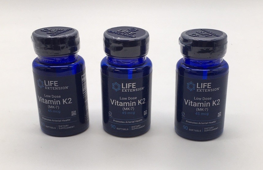 3X LIFE EXTENSION LOW DOES VITAMIN K2 MK-7 90 SOFTGELS EXP 09/26 OR BETTER