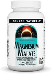 Source Naturals Magnesium Malate, Support Muscles and Energy 100 Capsules