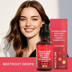 Nutra Vascu Cayenne Pepper Hawthorn Beet Root Turmeric Vitamin Liquid Drops