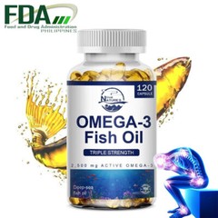 Omega 3 Fish Oil 2500mg – 120 Capsules High Strength – DHA 1200mg & EPA 1300mg
