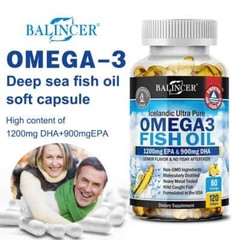 Iceland Ultra Pure Omega 3 Deep Sea Fish Oil 1200mg EPA 900mg DHA For Brain Eye