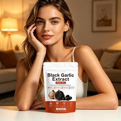 5X Fermented Black Garlic Extract, Natural Odorless Aged Garlic Supplements